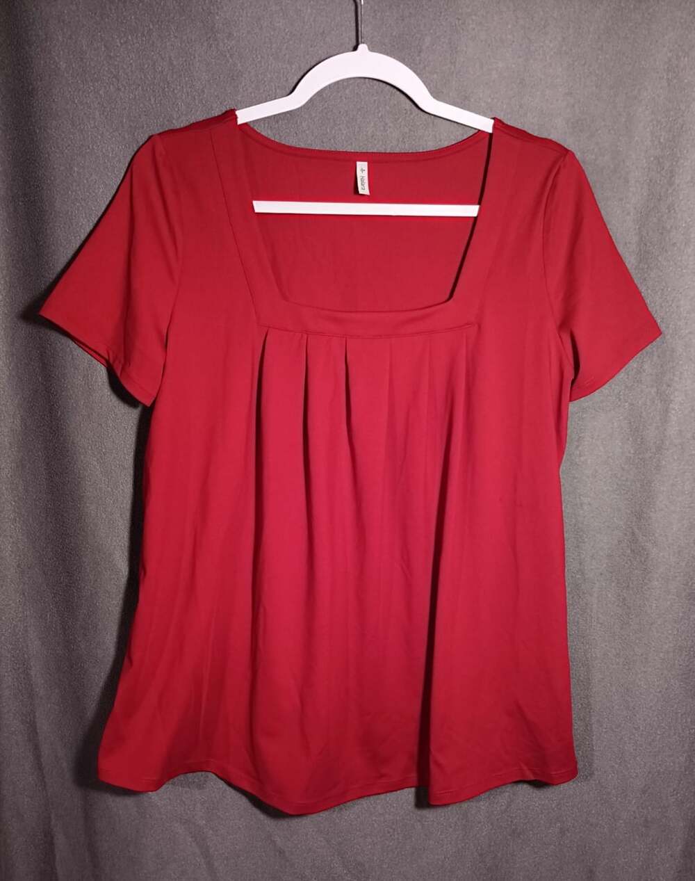 Halara Medium Red Square Neck Tee Shirt Flowy Basic Casual Top Women’s